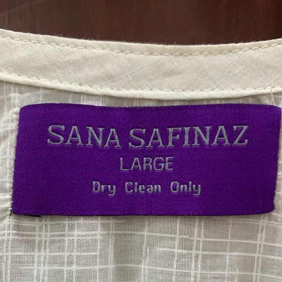 SANA SAFINAZ White and Yellow Embroidered Dress - Picture 10 of 14